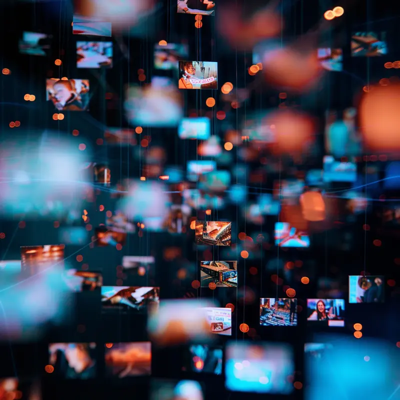 Stiliesiertes Bild, sehr digital mit vielen kleineren Bildern Stiliesiertes Bild, sehr digital mit vielen kleineren Bildern